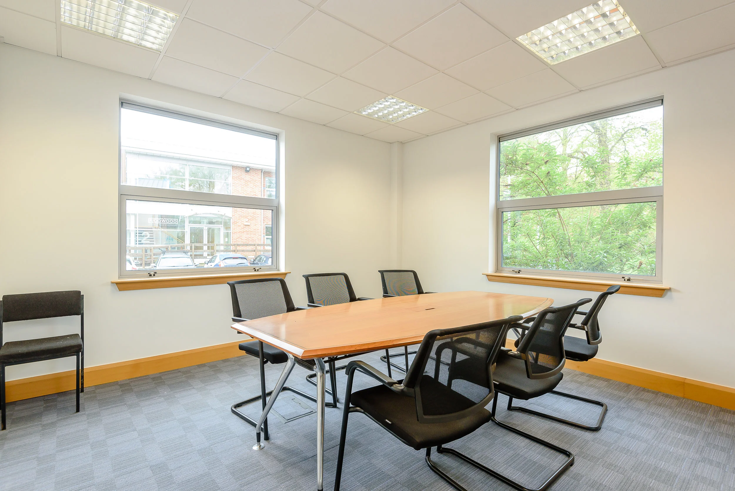 Executive office with window